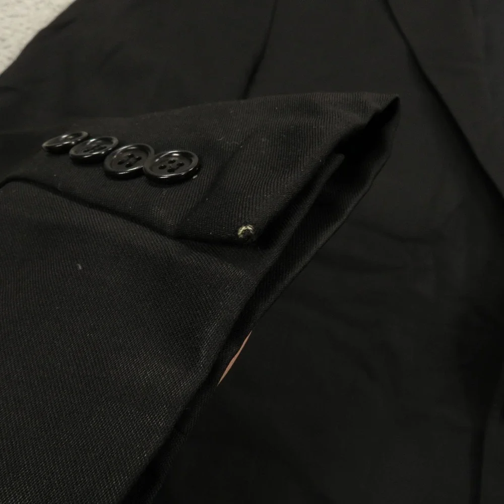 Canali 1934 Blazer 44L Wool Black 2 Button Formal Jacket Italian Made Vented